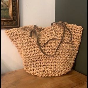 J Crew woven Straw bag